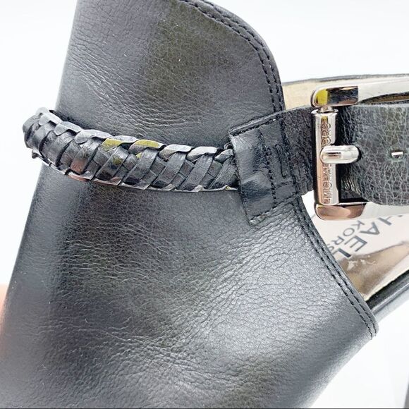 Michael Kors Black Open Toe Stiletto Bootie w/Chain Detail 8.5 - Picture 3 of 15